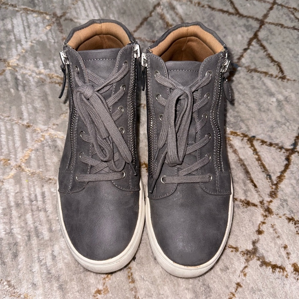 Gray boots